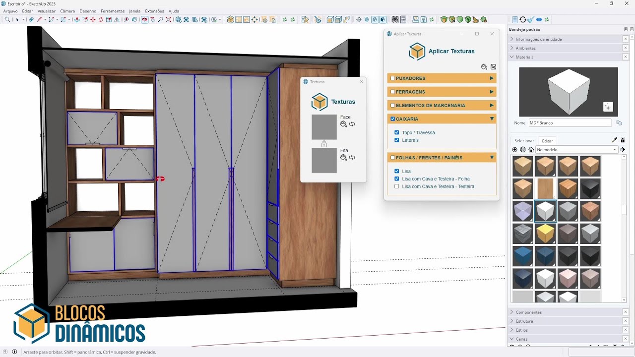Modelando Escritório no SketchUp com Portal Blocos Dinâmicos