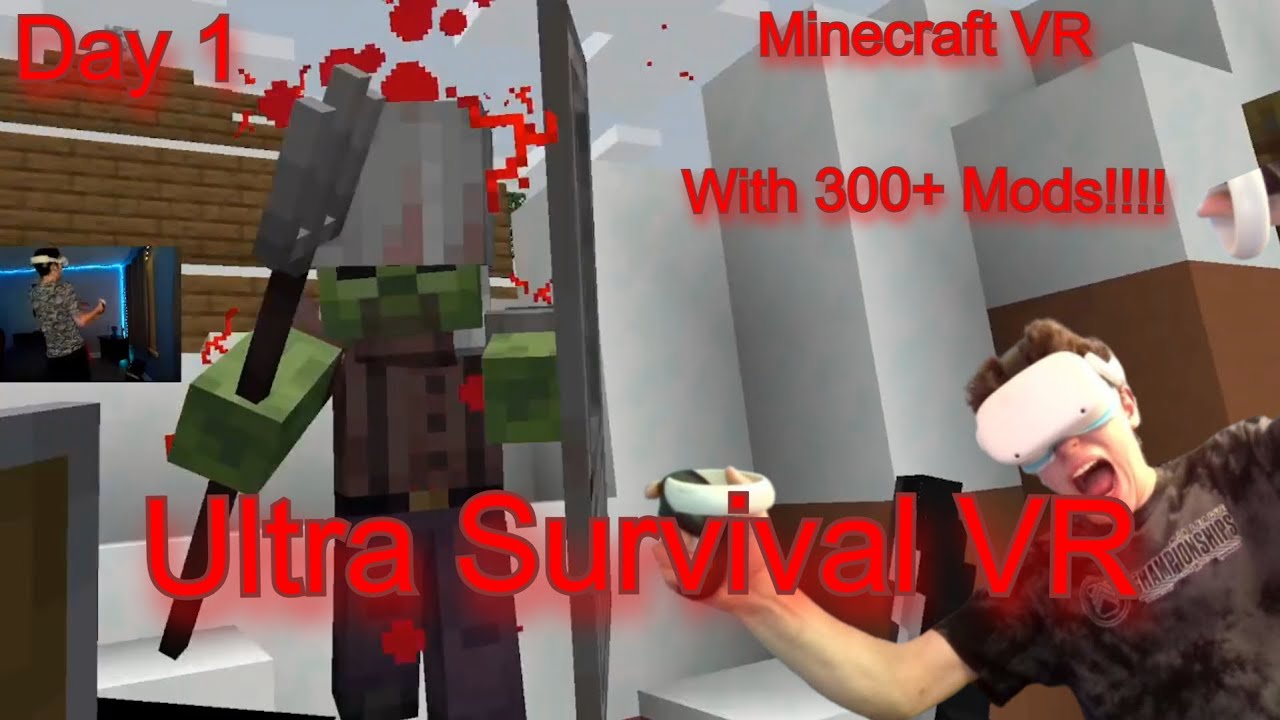 Minecraft VR With 300+ Mods is AMAZING! | Ultra Survival VR