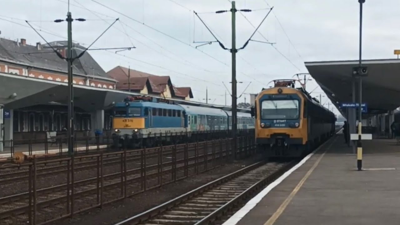 Vonatok Miskolc-Tiszai pályaudvaron