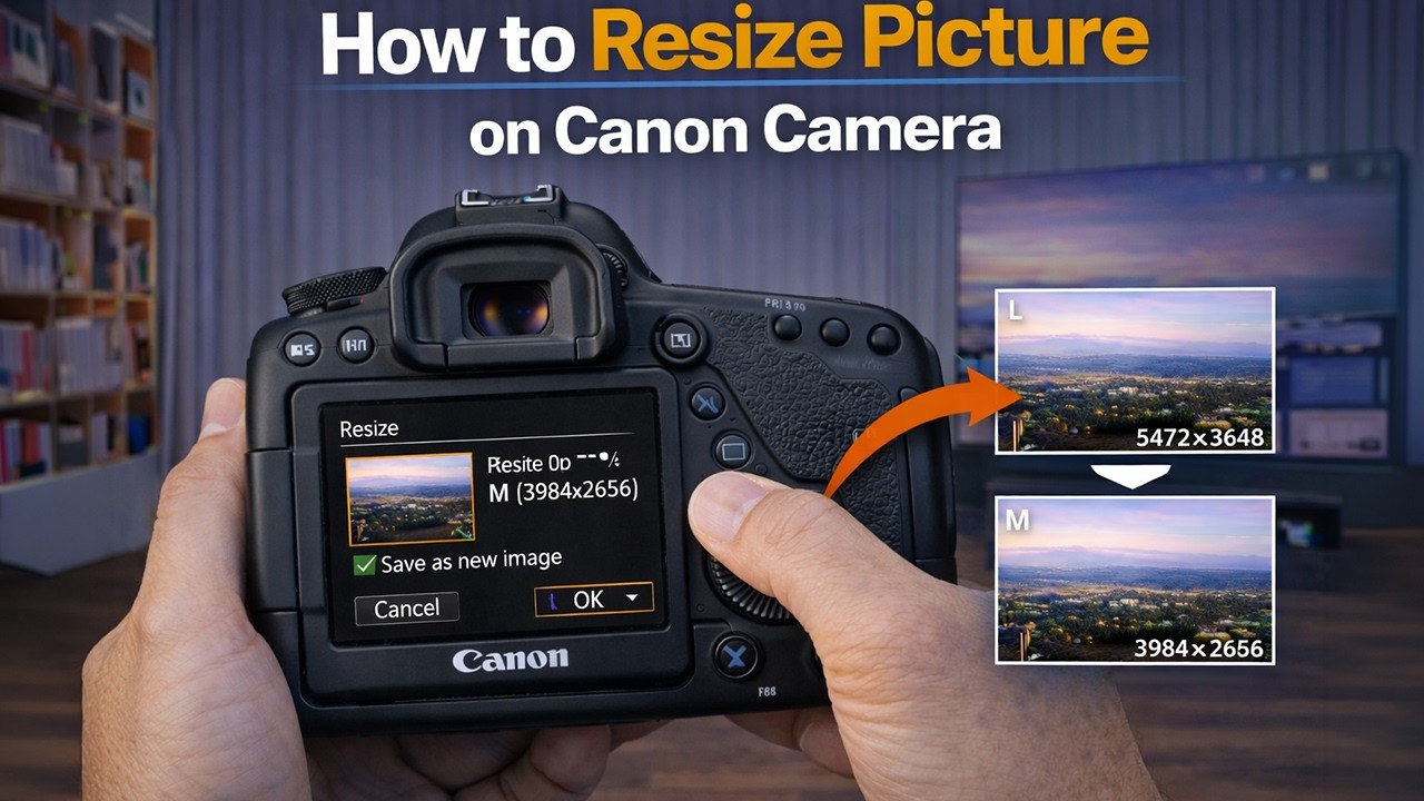 Как изменить размер фотографий на камере Canon | Изменение размера изображения