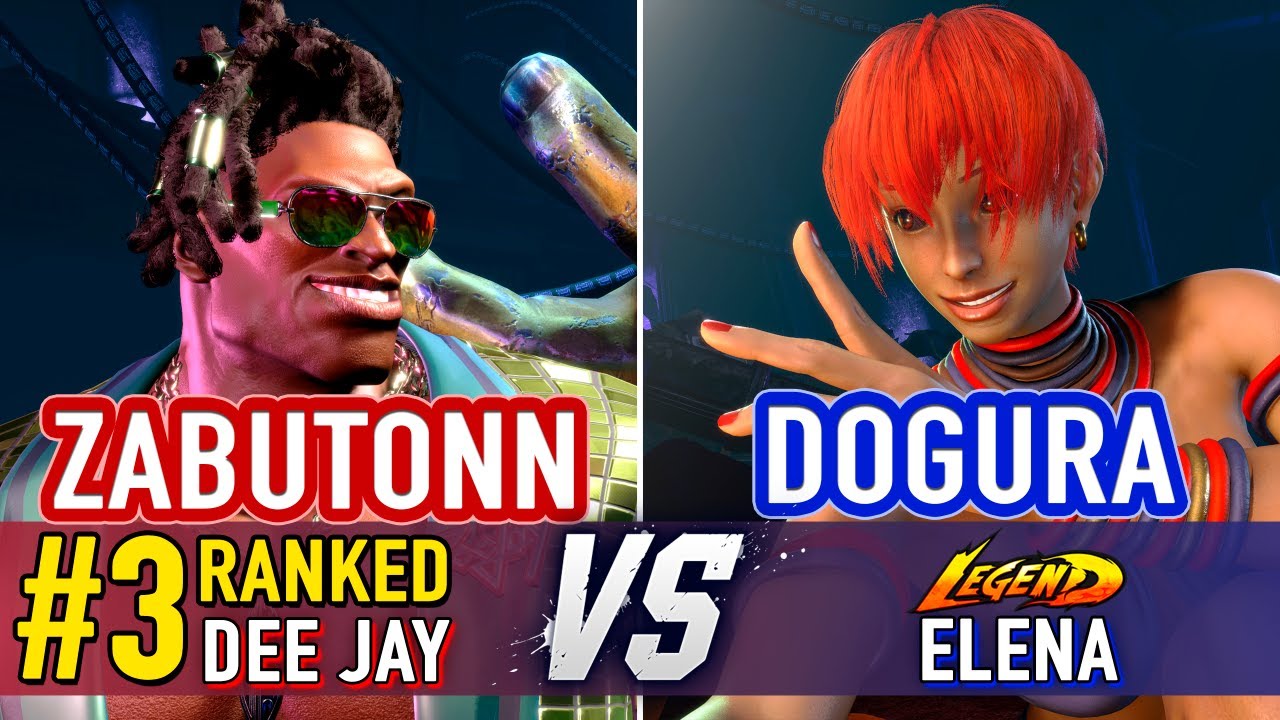 SF6 🤜 ZABUTONN (#3 Ranked Dee Jay) vs DOGURA (Elena) 🤛 SF6 High Level Gameplay