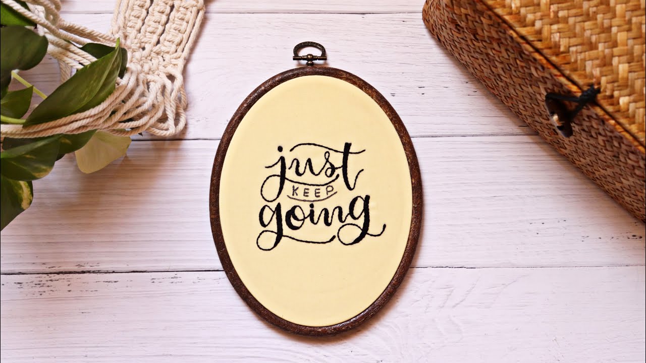 طريقتين لتطريز الكلمات الإنجليزية + نوع القماش ✂️ | embroidery for beginners | التطريز للمبتدئين 🧵