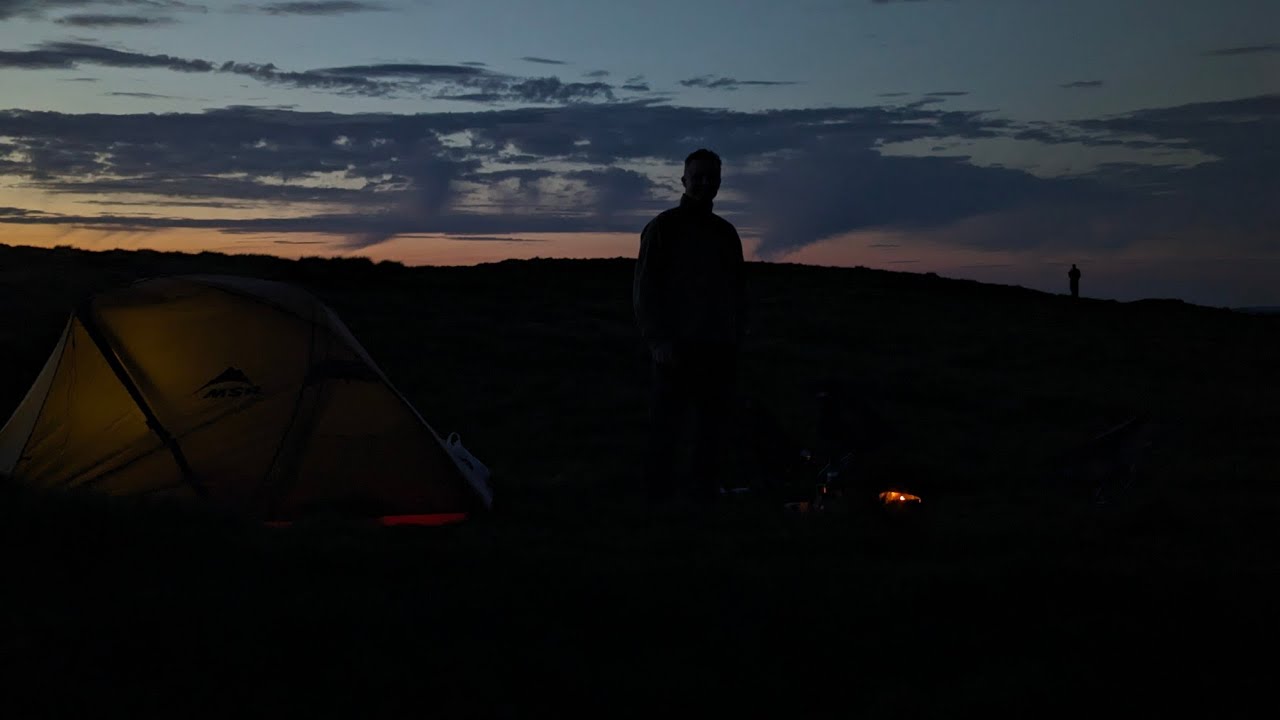 Aurora Captured on GoPro Hero 10 on a Wild camp in Scottish Borders