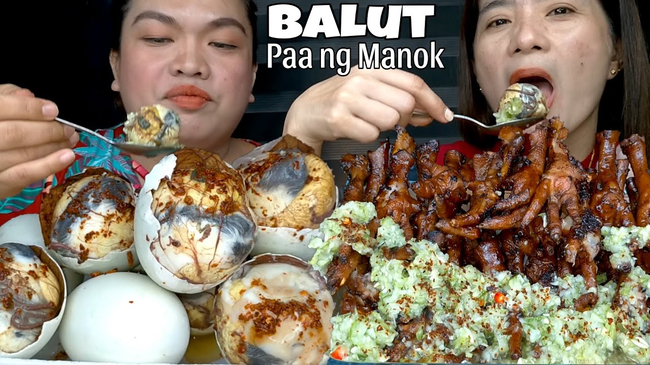 BALUT AND CHICKEN FEET MUKBANG FILIPINO STREET FOOD | MUKBANG PHILIPPINES