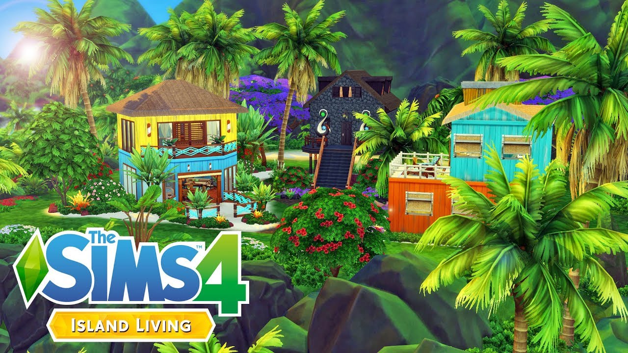 The Sims 4 Island Living Mermaids Tiny House Trio Speed Build
