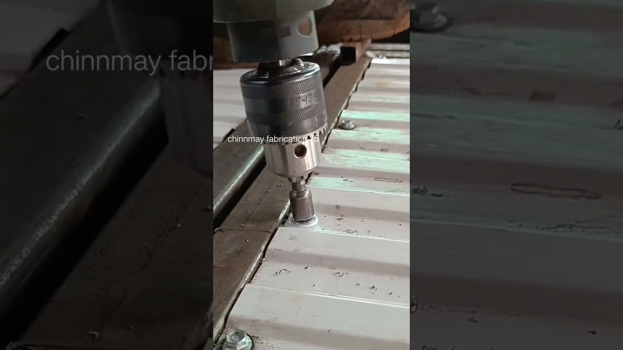 Tata liner sheet installation for GATE |tapping screw installation #liner #gatedesign #screw