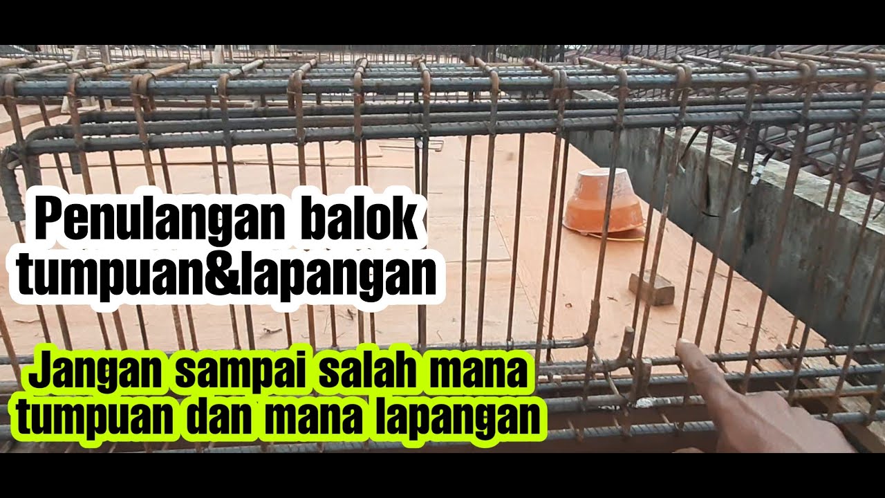 penulangan balok tumpuan&lapangan