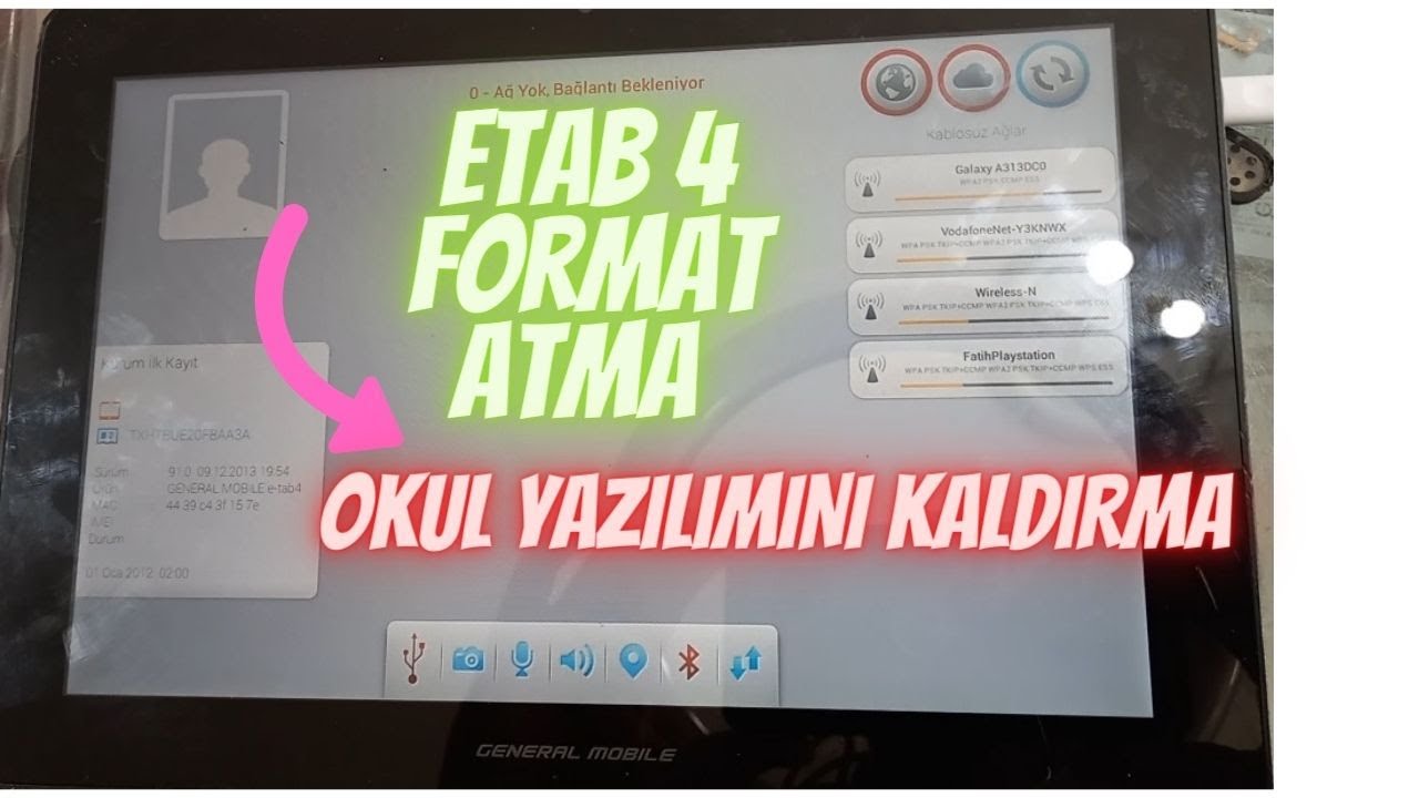 General Mobile Etab 4 Format atma sürüm yükseltme aktivasyon kaldırma