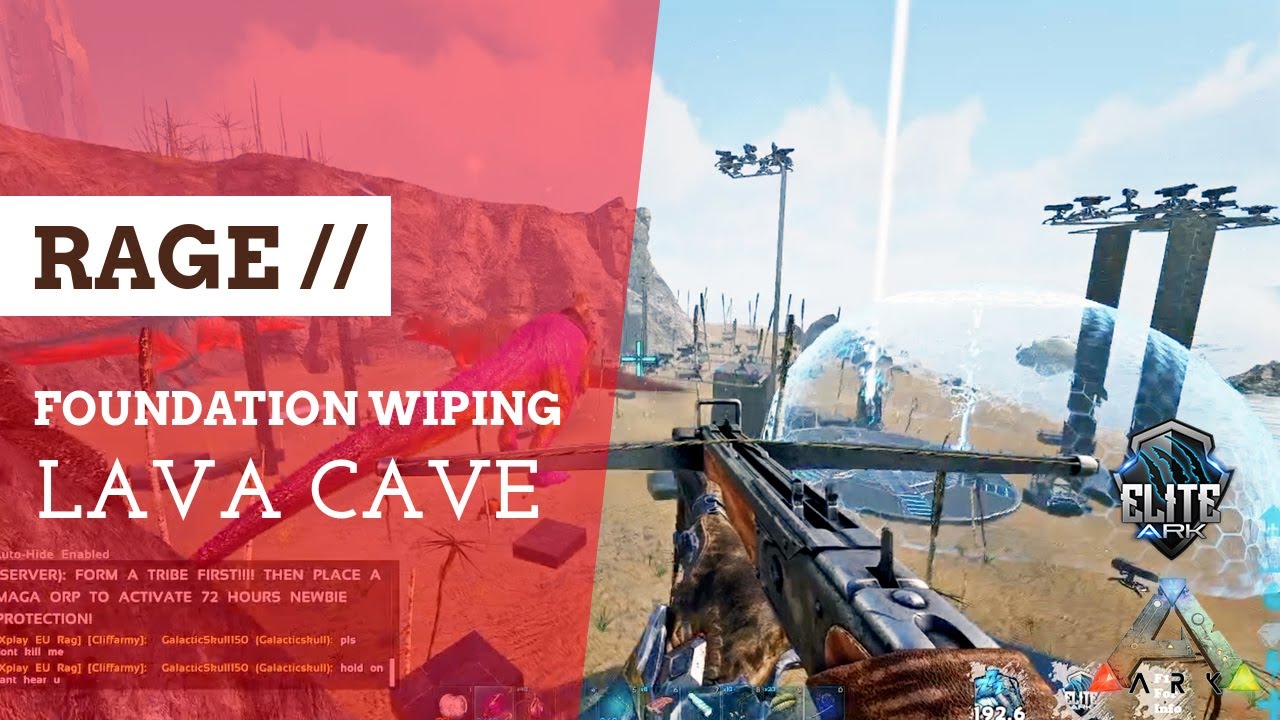 ELITE ARK | The Island Lava Cave Raid / Wipe