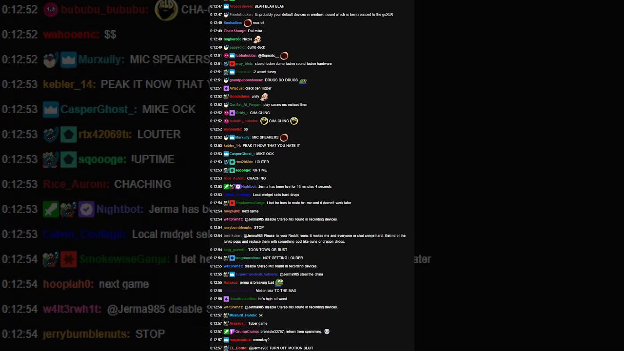 Jerma Stream Chat - Drug Dealer Simulator