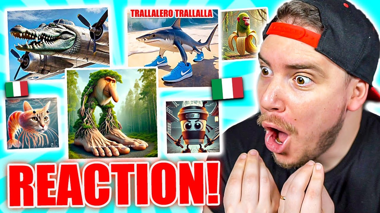 REAZIONE a ITALIAN BRAINROT MEME di TikTok... 🥶🥶 Ma che è??? Trallalero Trallallà!