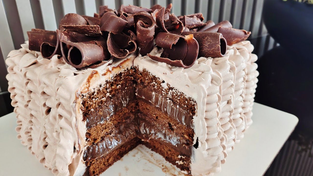 BOLO de FESTA do ZERO: Trufado de Brigadeiro de CHOCOLATE|  Aprenda a FAZER Bolo de DOCERIA FAMOSA