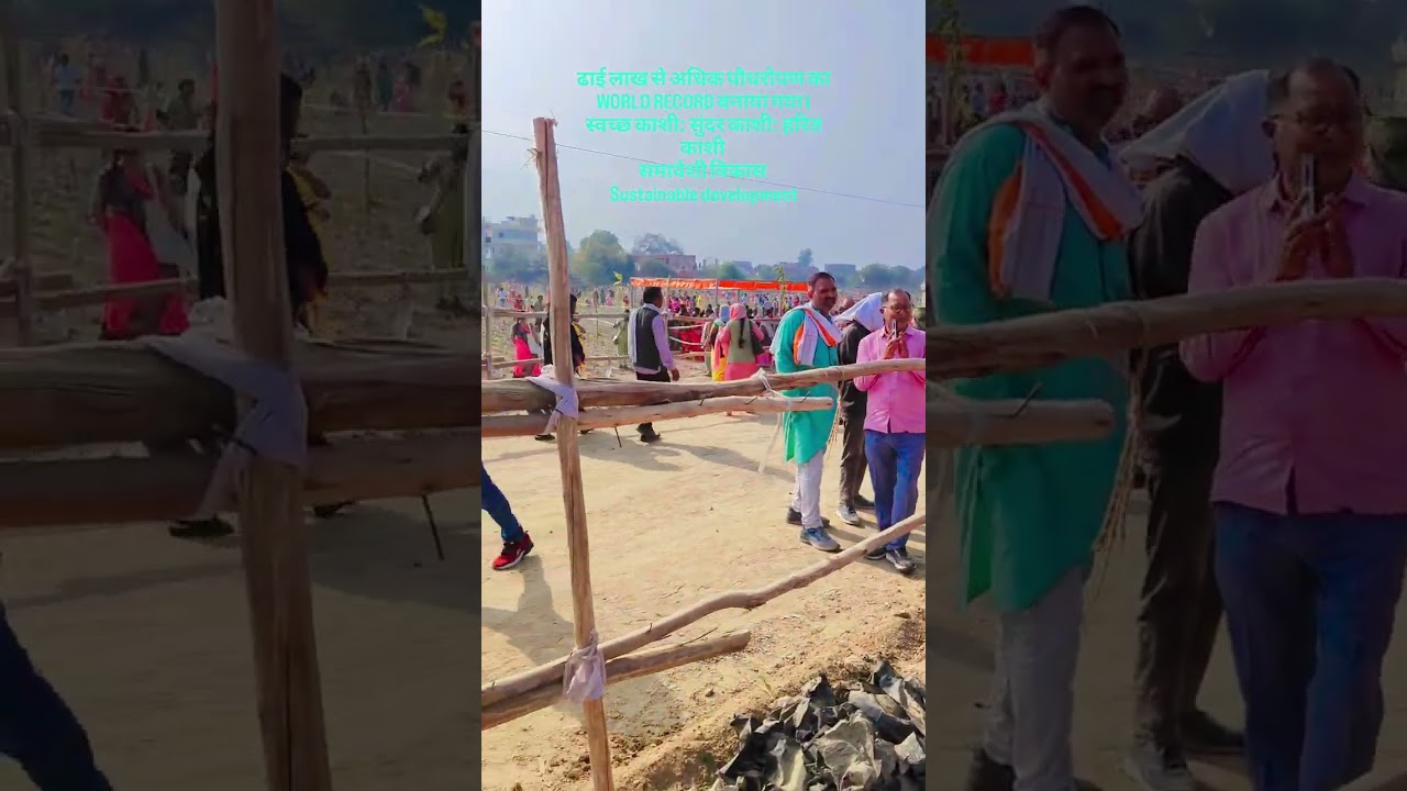World Record Plantation: Varanasi: Kashi:Domari:Sujabad: Uttar Pradesh: India:विश्व रिकॉर्ड पौधरोपण 