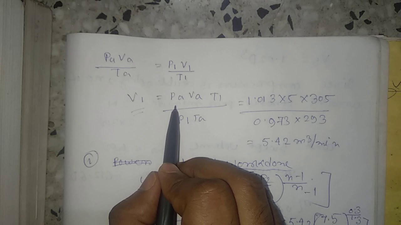 Numerical on Reciprocating Compressor