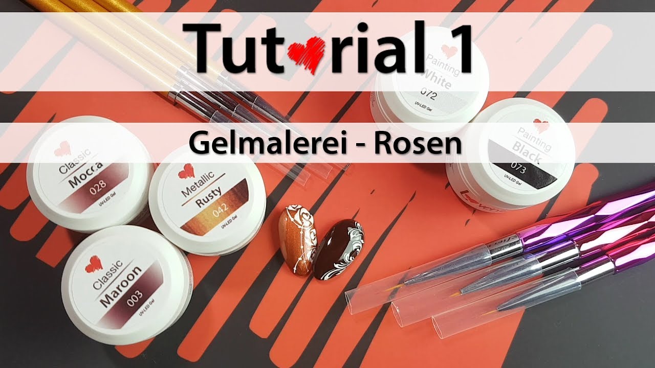 Gelmalerei - Rosen und Schnörkel Tutorial #1