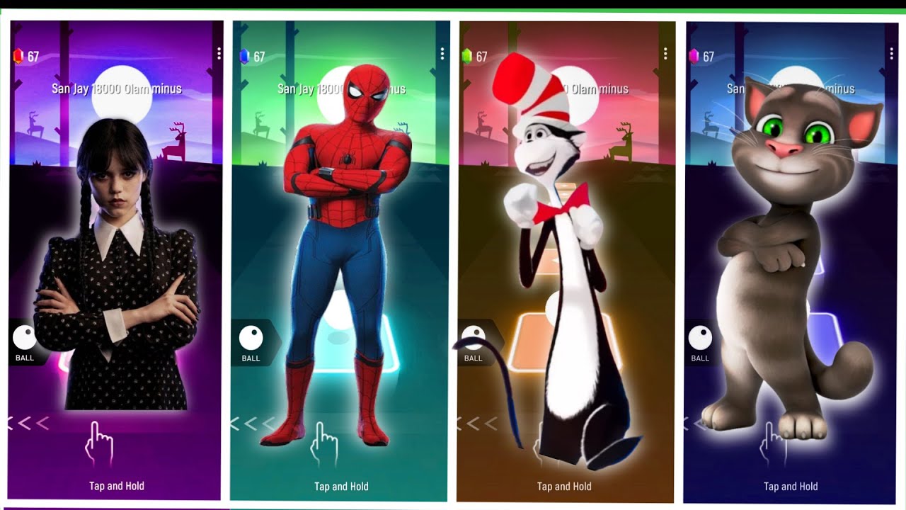 "🎵 Jump & Bounce with Your Favorite Characters! 🕷🐱🎩"