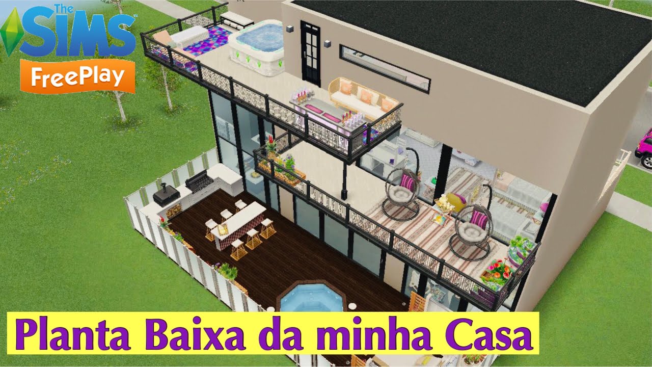 Como Construir uma casa de Família com 4 Quartos/ The Sims FreePlay/ How To Build a 4 Bedroom House