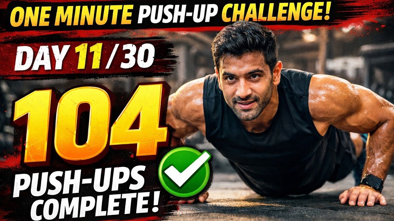 One minute push-up challenge 🥶|| Day 11/30 ✅ || 