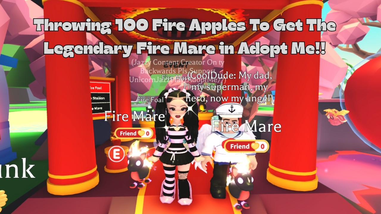 Throwing 100 Fire Apples and and Getting The Fire Foal Curse In Adopt Me's Fire Horse Update!!