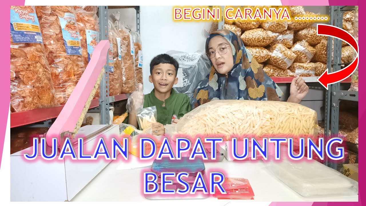 CARA JUALAN DAPAT UNTUNG BESAR || PELUANG BISNIS SNACK GABUS KEJU JUAL 2000an