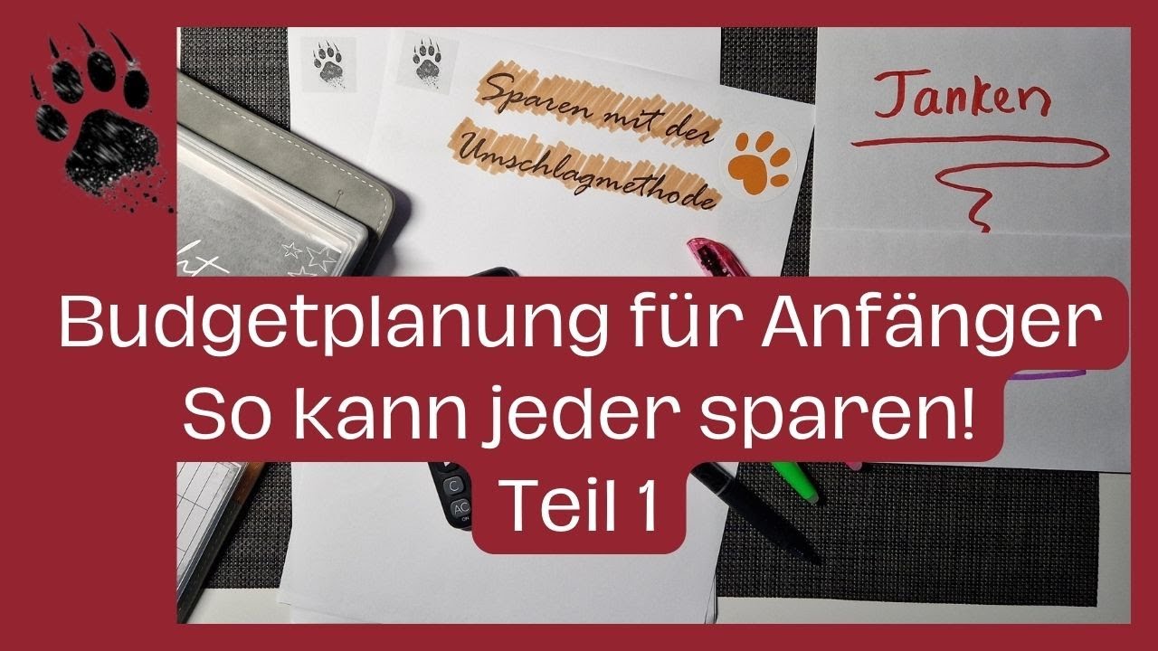 Budgetplanung für Anfänger Teil 1😊 sparen mit der Umschlagmethode, so kann jeder sparen!