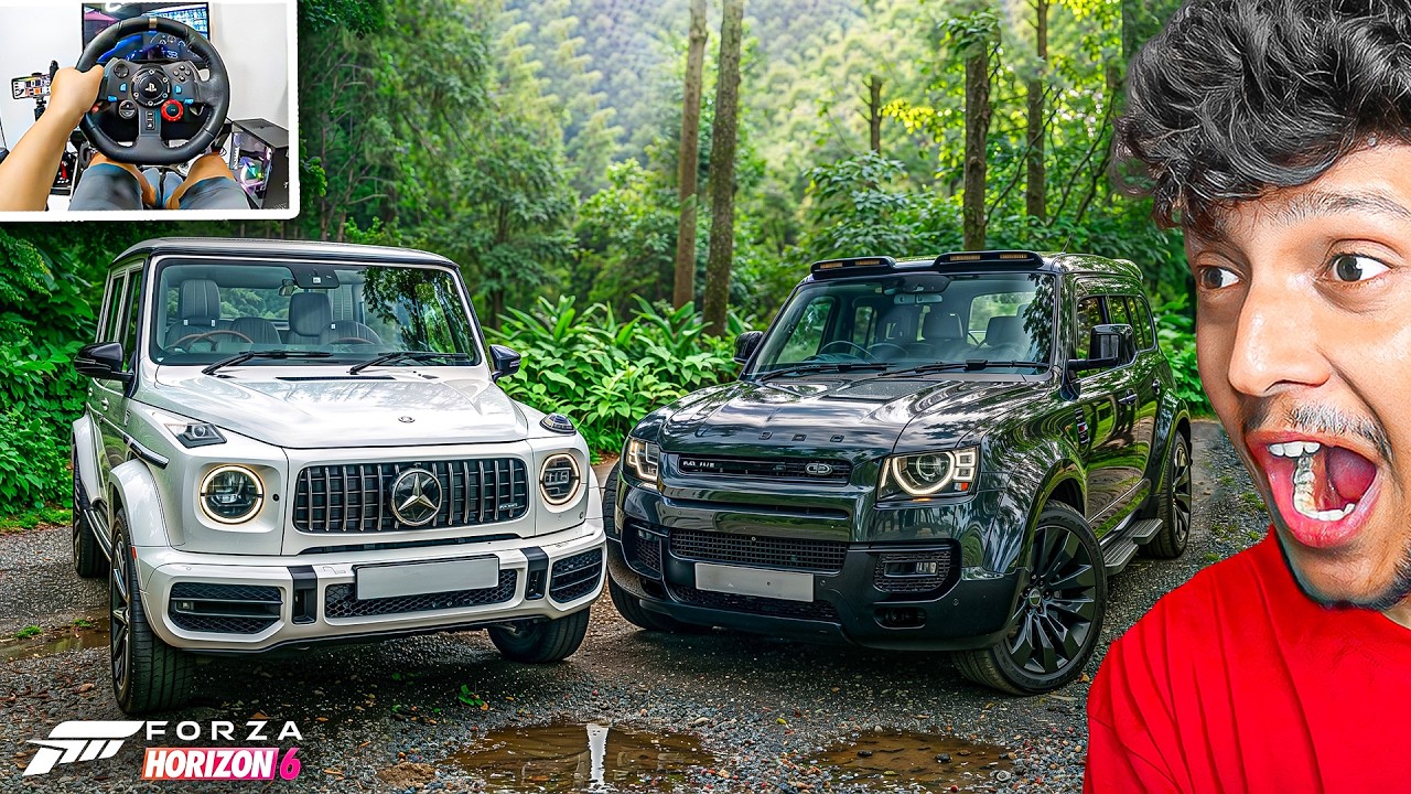 DEFENDER Vs G-WAGON EXTREME RIVER OFF-ROADING EVER! 🔥 Forza Horizon 5 | LOGITECH G29