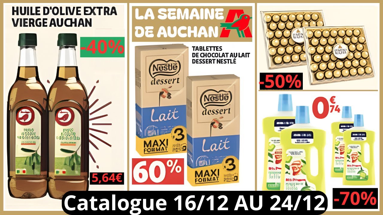 Catalogue AUCHAN du 16/12/25 au 24/12/25 Prospectus Auchan Bons Plans Promos #auchan #auchan_france