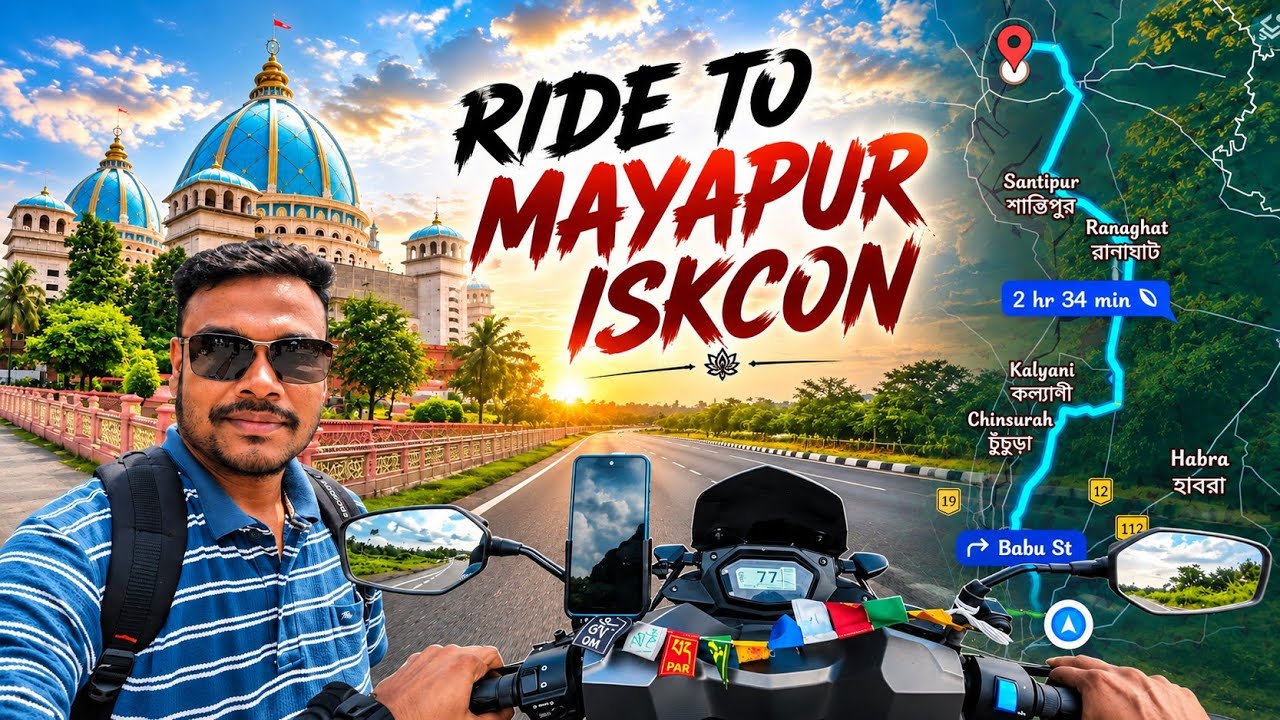 KOLKATA TO MAYAPUR ISKCON TEMPLE | 130 KMS NON-STOP SOLO RIDE BY MAXI-SCOOTER