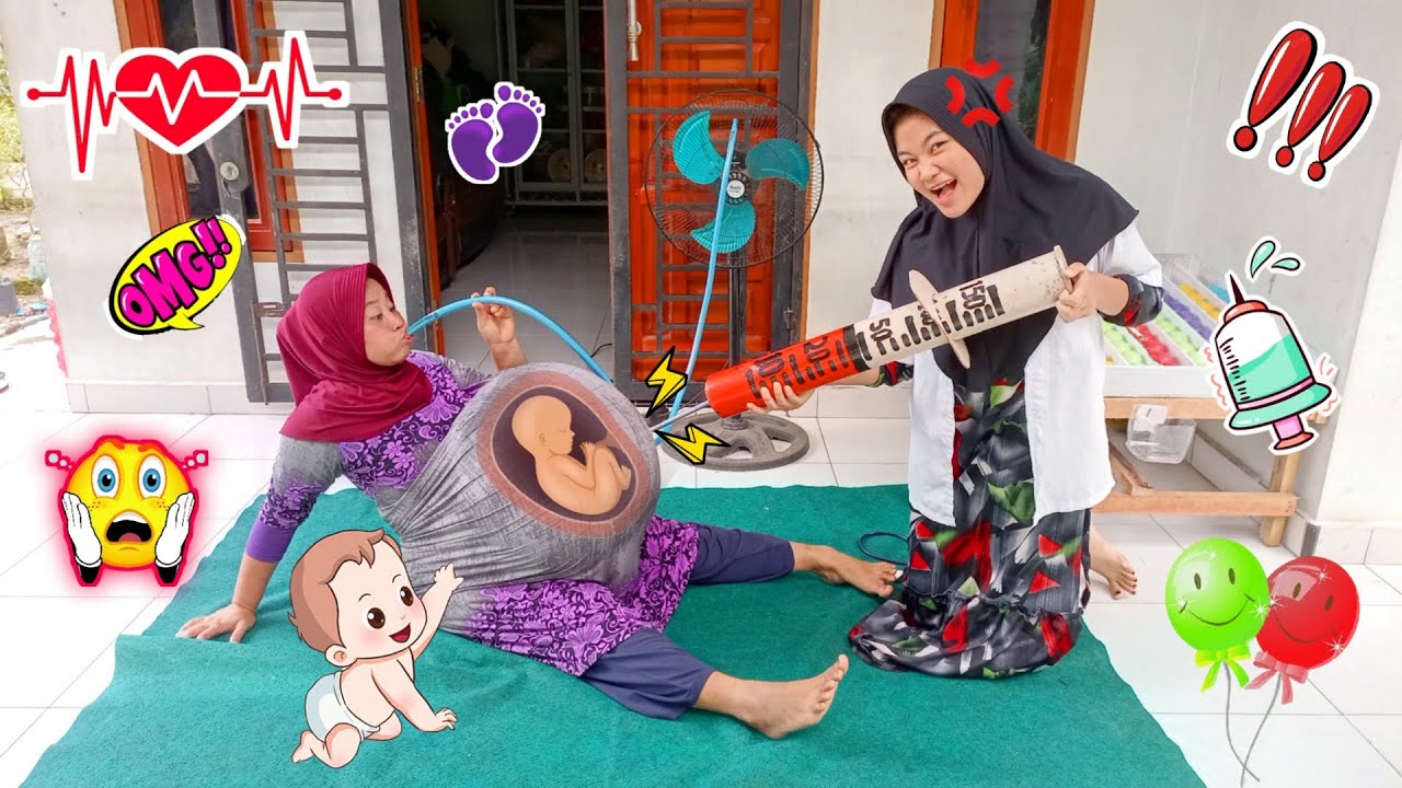 Drama Lucu😂😮💕 Mama Tiara Kebanyakan Menghirup Angin Kipas Perutnya Jadi Buncit Sampai Kontraksi