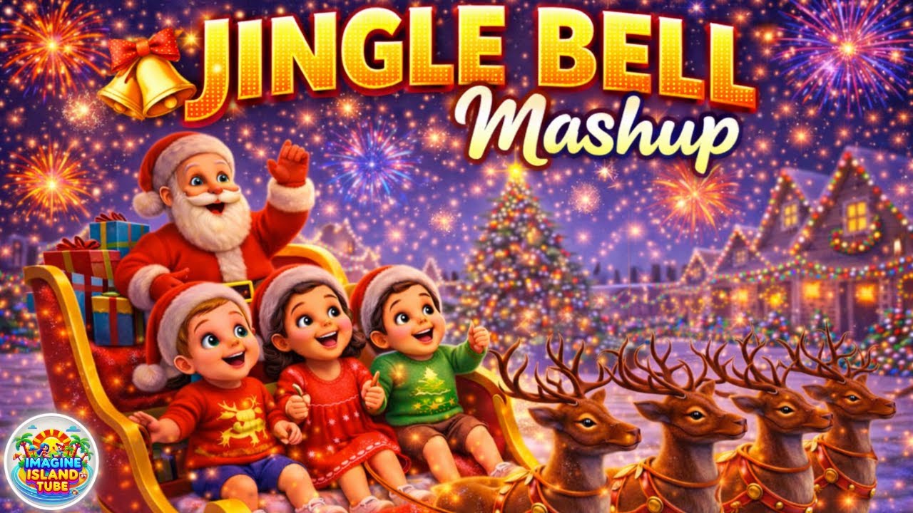 Jingle Bells | Christmas Song | Jingle Bell Mashup | Christmas & New Year Songs for Kids 🎄🎆