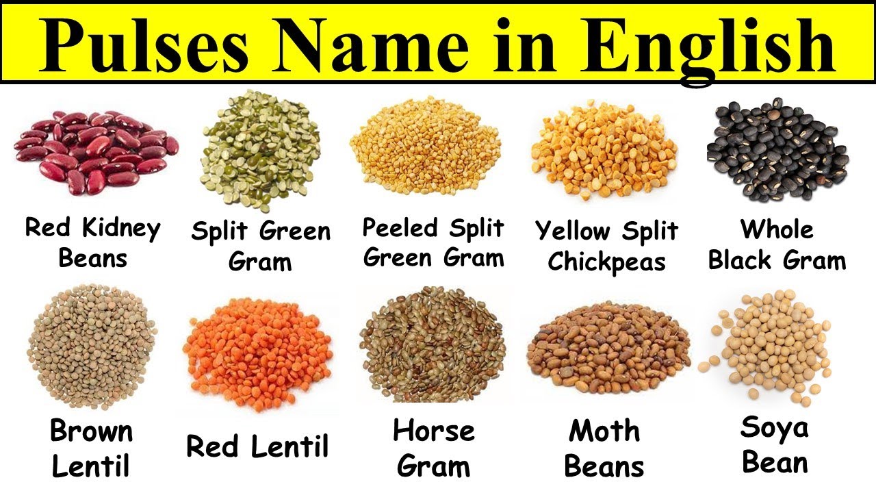 Pulses Name in English and Urdu with Pictures | Dalo k name in English | Learn with I J