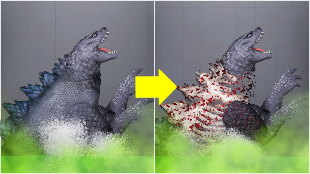 What happened if Godzilla fell into The Acid Sea ? [Acid sea Mod]