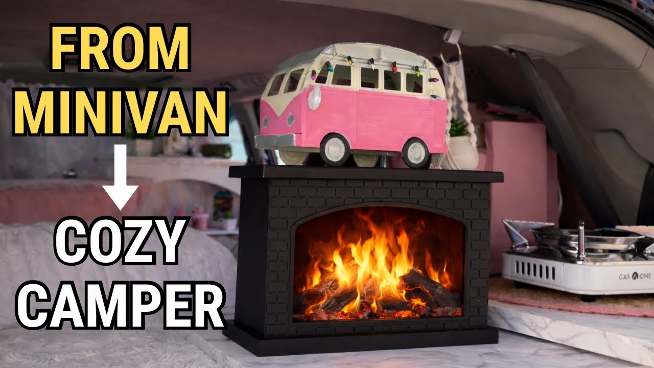 Pink and Cozy Christmas Van Tour - Part 1 | Finding Joy in a Tiny Space