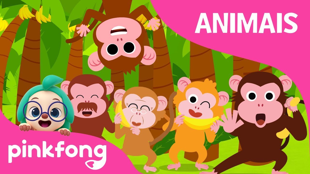 Macaquinho Bananas | Can&ccedil;&otilde;es de Animais | Pinkfong Can&ccedil;&otilde;es para Crian&ccedil;as