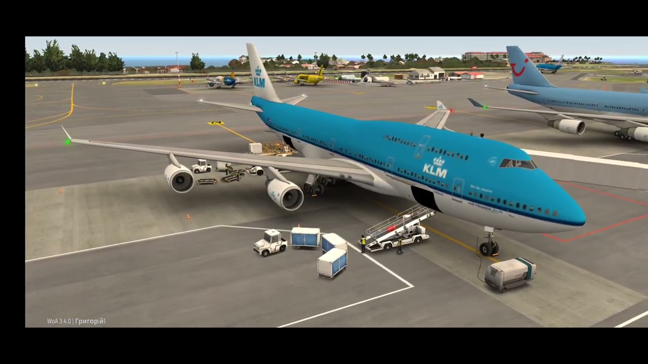 BOEING ✈️ B744 🛫 KLM 🛩 World of Airports 🌎 Sint Maarten Airport🛬 #airplane #aviation #fly #simulator
