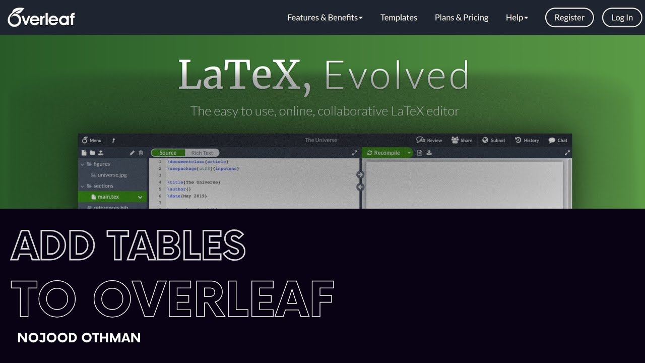 إضافة الجداول إلى Overleaf شرح شامل _ مستوى مبتدئ
