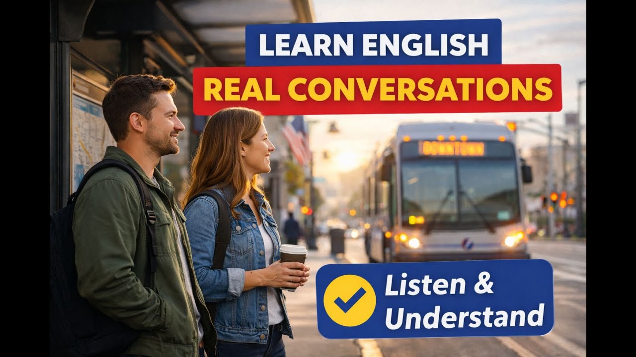 🔥Conversation at the Bus Stop | English Conversation for Beginners | Speaking Practice🚌
