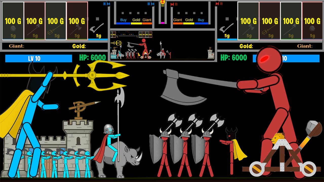 Stickman Fight: War of the Giants ~ Битва шариков и тряпичных кукол