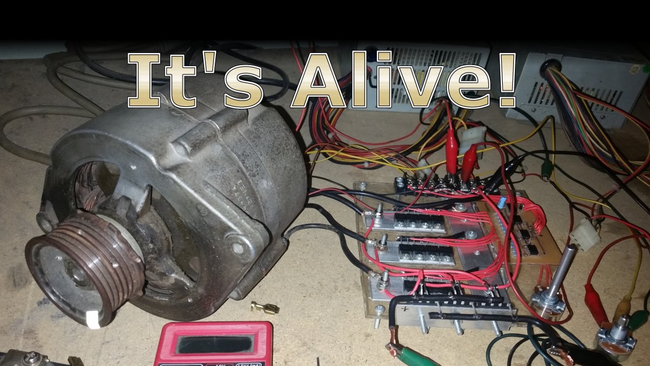 Running a car alternator as a BLDC electric motor with the new controller