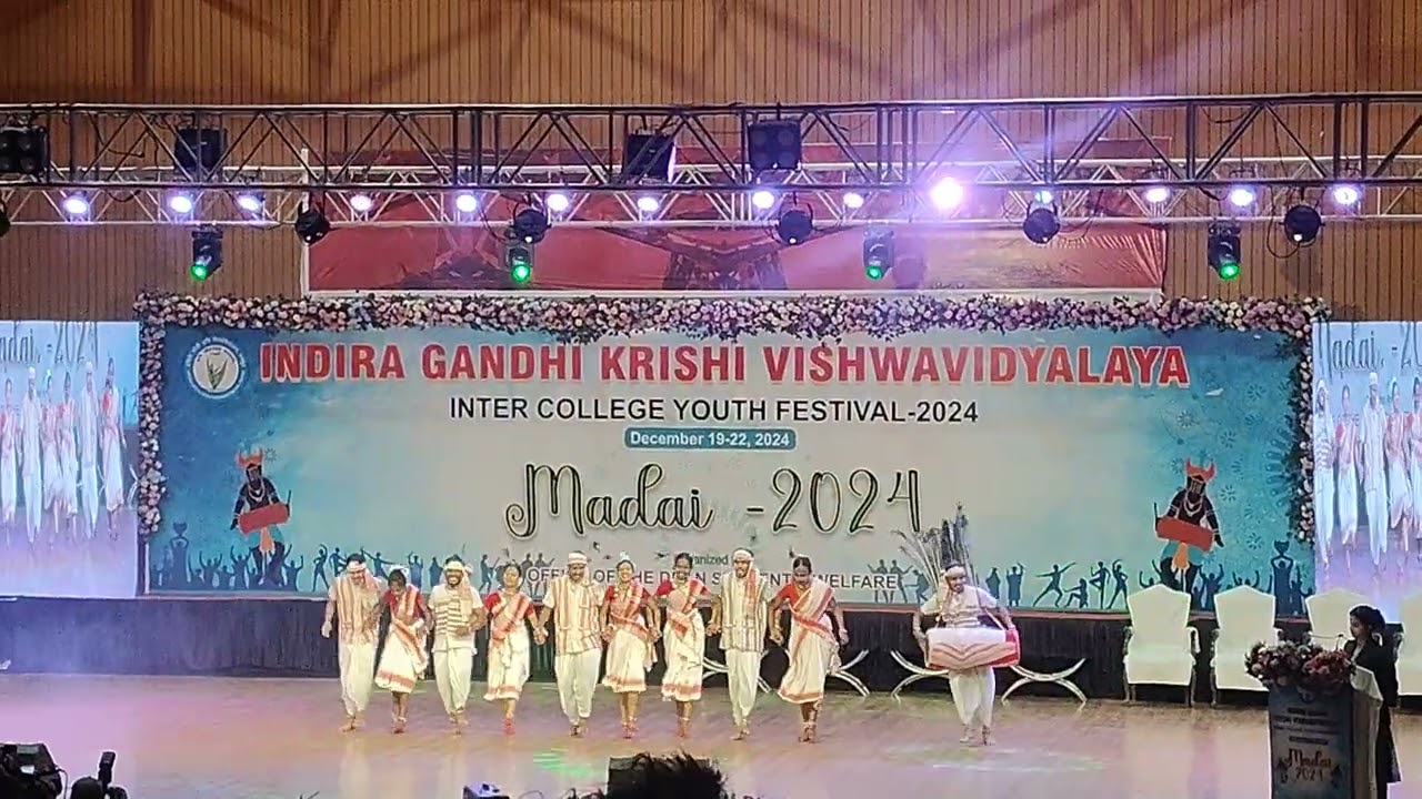 RMD cars ambikapur cultural folk dance performance in IGKV Madai 2k24 😍