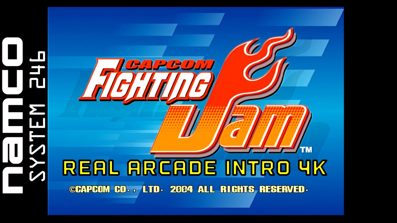 Capcom Fighting Jam Namco System 246 real arcade intro 4K 60 FPS