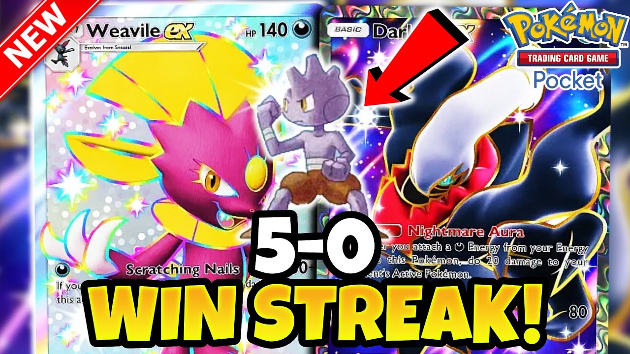 СУПЕРАГРО! ПОПРОБУЙТЕ ЭТУ КОЛОДУ С ДОЛГОНОСОСТОЙКИМИ ДАРКРАЙЯМИ! | Pokemon TCG Pocket