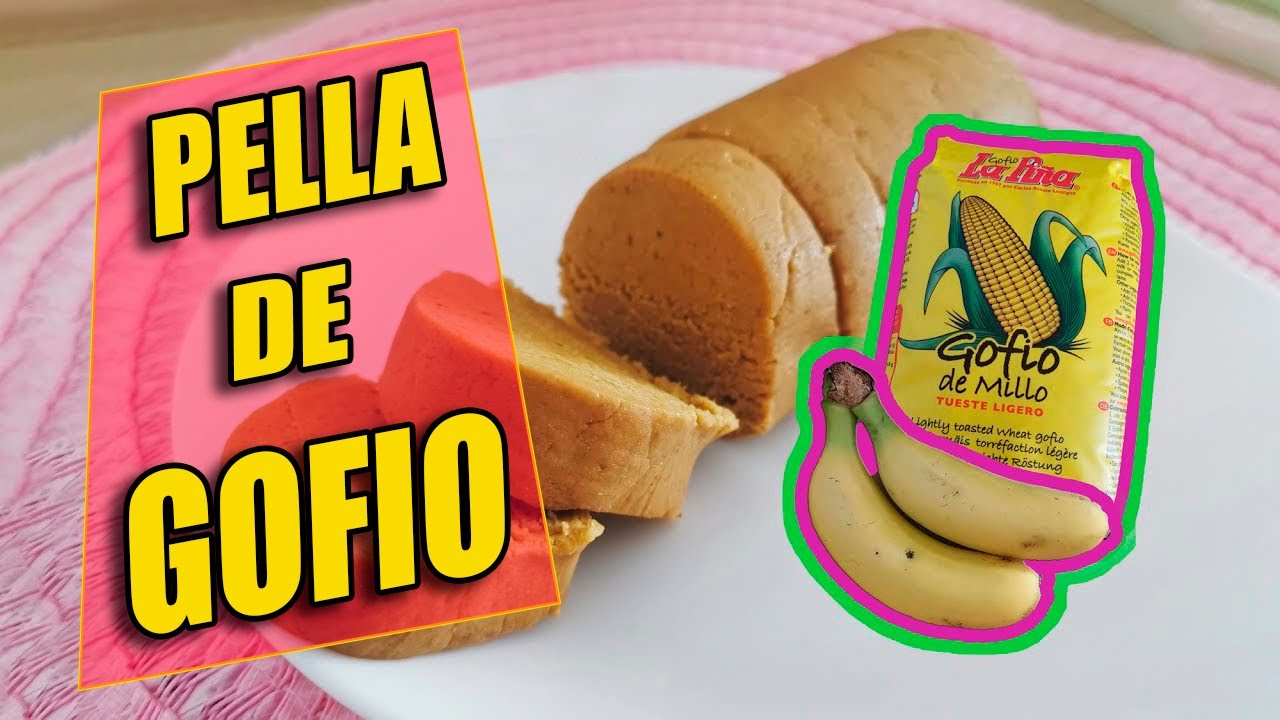 ⬜🟦🟨🍌PELLA DE GOFIO o GOFIO AMASADO receta Canaria ( con PLATANO)🍌⬜🟦🟨