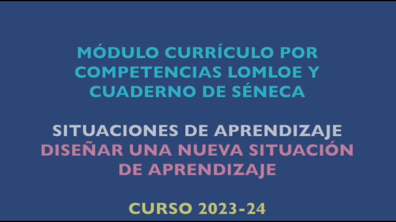 08 Módulo de Competencias y Cuaderno de Séneca 23-24 - Situaciones de Aprendizaje - Crear nueva SdA