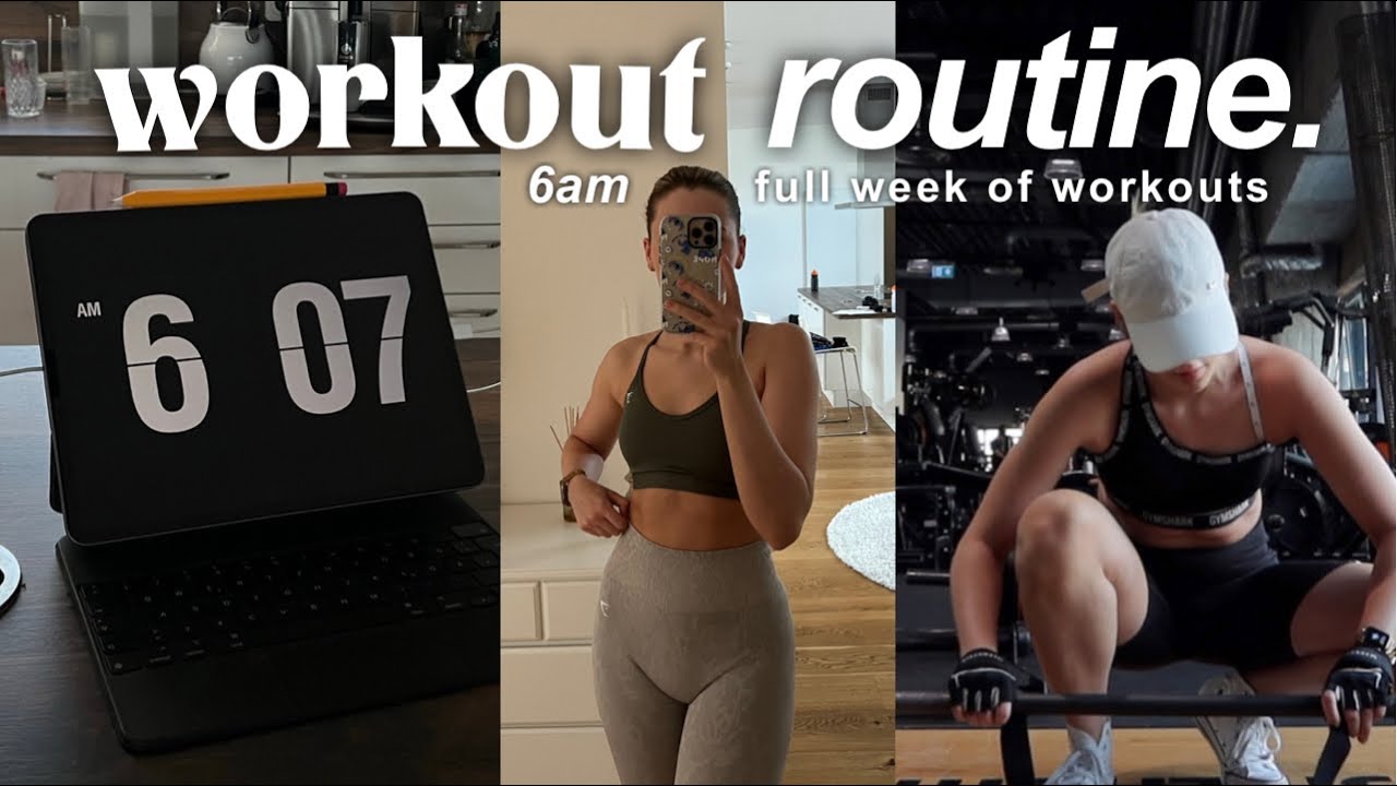6AM FULL WEEK OF WORKOUTS: Come & Train With Me