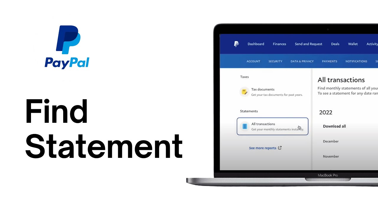 How to Find your PayPal Statement