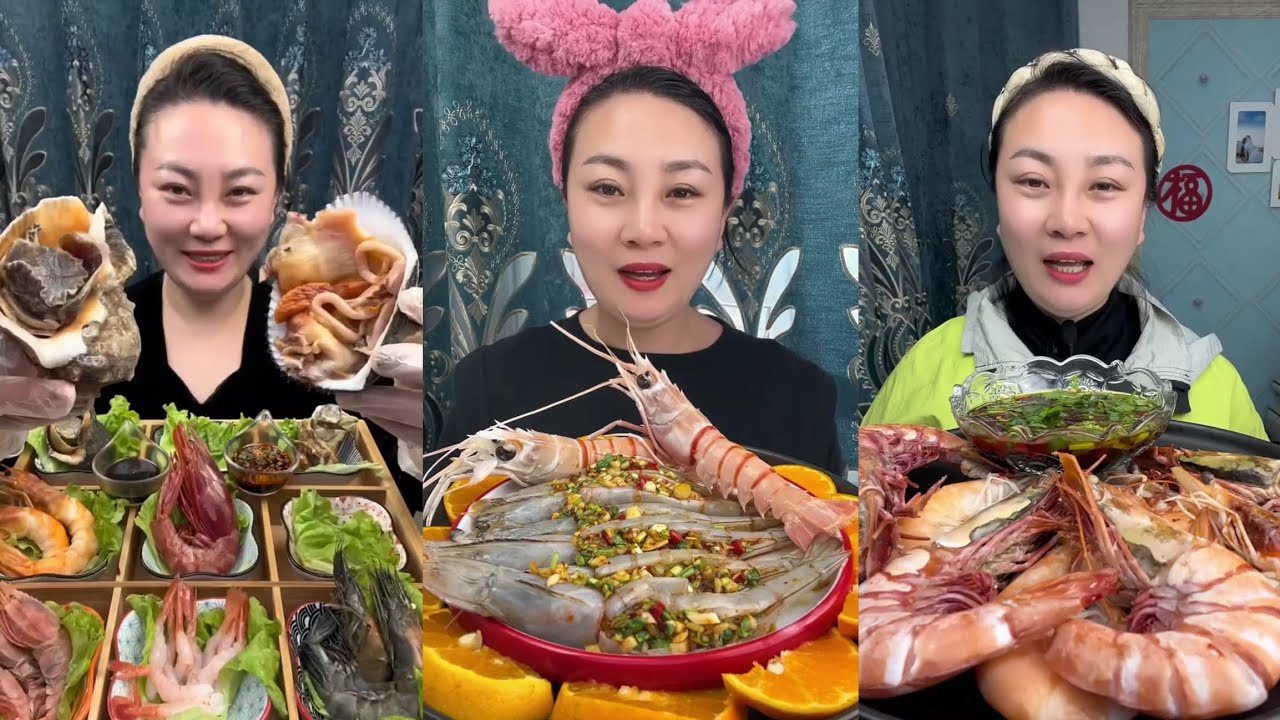Yummy #397 Seafood 🦐, 🦪, 🐙🤤 🦐🦐. Shrimp  🦐 🦐 Oyster 🦪🦪 ...#mukbang #seafood #yummyfood 
