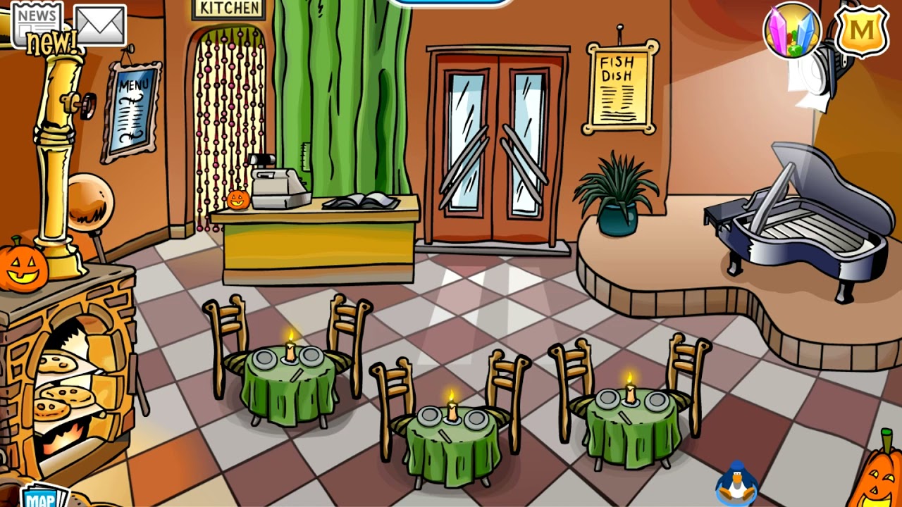 Club Penguin 1 Hour Pizza Parlor Relaxation Meditation Ambience ASMR