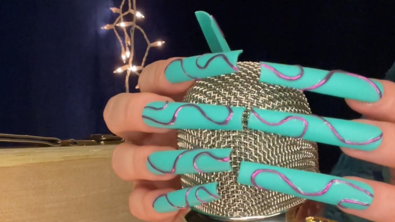 🩵🩷DEBUT XXL MATTE NAILS SERIES part 1🩵🩷Nails on nails, wood, & bare mic scratching w/ base & tapping