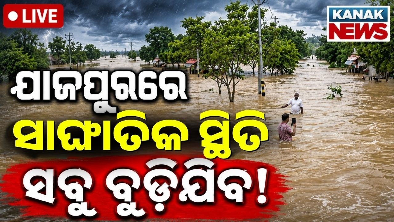 🔴Live ଭୟଙ୍କର ହେଲା ବୈତରଣୀ ! Baitarani Water level crosses danger mark | Flood Threat Grows in Bhadrak